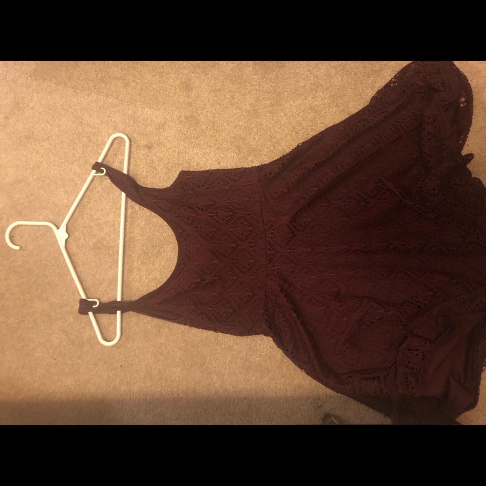Maroon Lacey dress from a&e